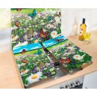 Summer Meadow Glass Hob Cover Plates