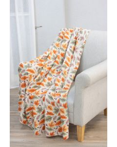 Fleece Throw Autumn Leaves 120x150cm