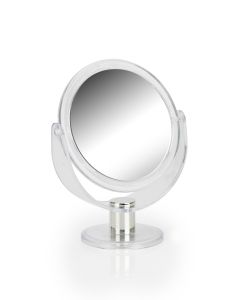 Round Mirror on Stand - Clear