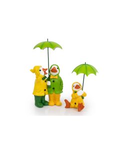 Duck Family with Umbrella