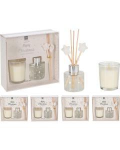 Diffuser & Candle Gift Set Silver Stars
