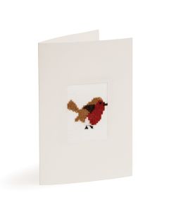 Counted Cross Stitch Card - Robin