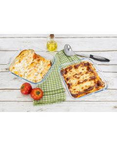 Square Glass Oven Dish 2pcs