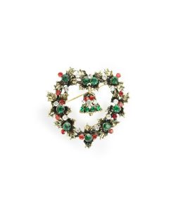 Wreath Heart Brooch