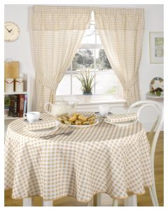 Molly Gingham Tablecloth - 63in Round